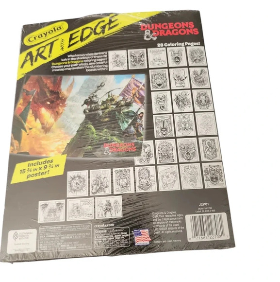 Crayola Art with Edge, Dungeons & Dragons Coloring Pages, 28 pgs, Adult Coloring - Picture 2 of 2